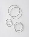 Set Aretes Aros,PLATEADO P1